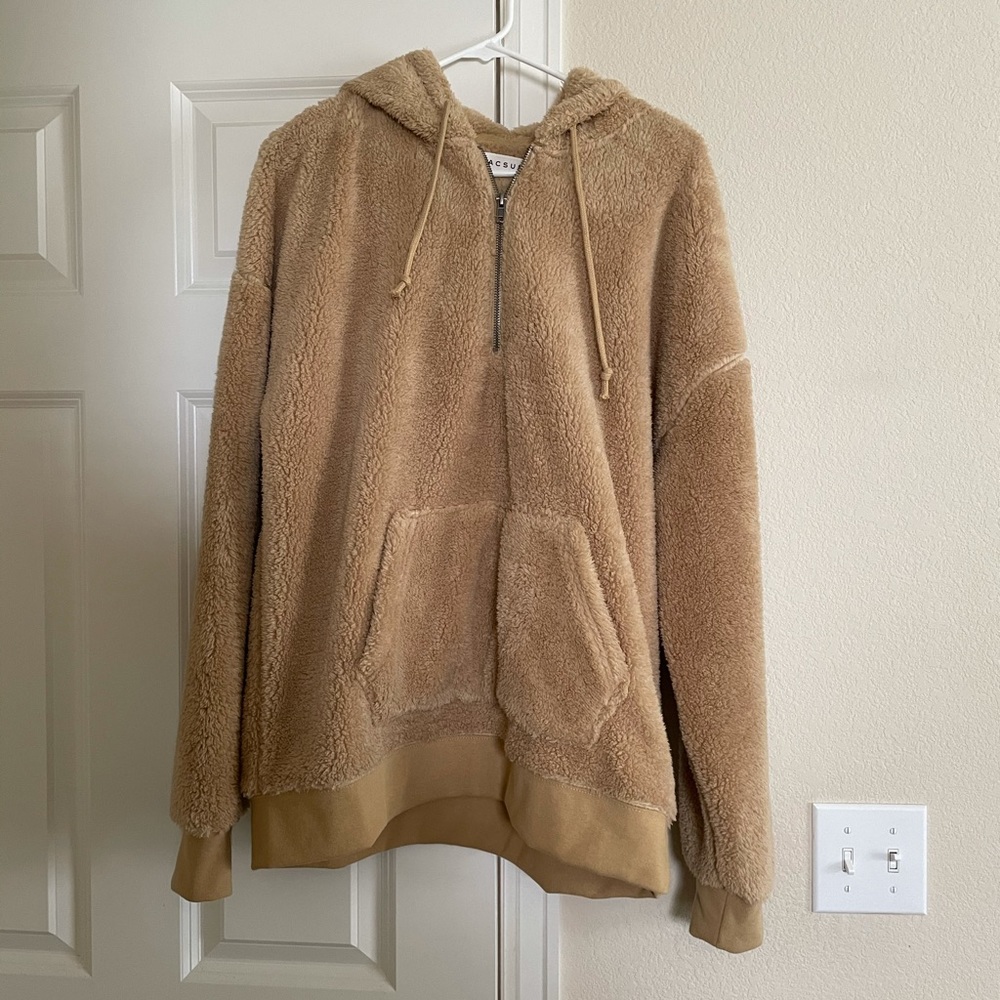 Pacsun Sherpa Oversized Half Zip Hoodie